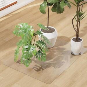 마이밀리 투명 프로스팅 바닥 매트, 24인치 x 36인치 PVC 구역 러그 입구 책상 커버 프로텍터 냉장고 2mm 두께의 내구성 있는 긁힘 방지 플라스틱 패드 매트