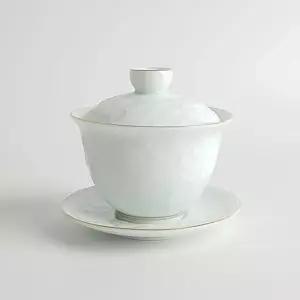 라인골드 양각연꽃 개완 개합잔 찻잔 150ml 다기 뚜껑찻잔 중국찻잔 티포트 다기세트 다도구