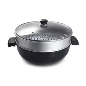 다용도 시루솥 찜솥 튀김팬 궁중 만두 대용량 32cm 찜냄비 찜기