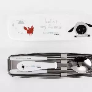 알프스팜 프랜즈 스텐 스푼 젓가락 케이스 세트 어린이 유아용 수저 숟가락 도시락 통