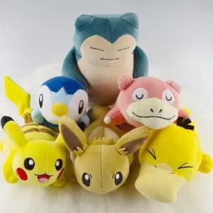 포켓몬스터 캐릭터 애착인형 6종 피카츄인형 팔베개 잠만보인형 낮잠베개 손목쿠션 이브이인형