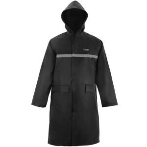 VUVEA 남성용 레인 재킷 및 폰초 롱 레인코트 방수 후드 레인웨어 경량 아웃도어