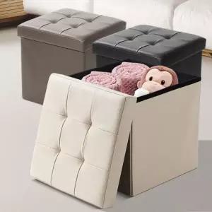 스툴 중 가죽쿠션 보조수납 스톨의자 미니 쇼파발받침 스툴의자 낮은의자 보조의자 스톨 화장대스툴