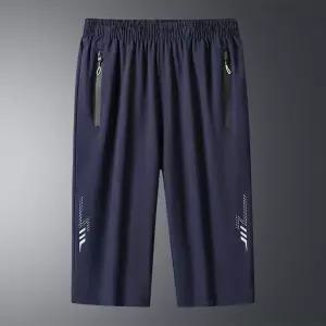 남자 바지 유행각 반바지 트레이닝 배기 혼방 스키니 OOTD1