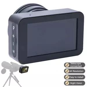 호환  3 인치 4K HD 디지털 망원경 접안 렌즈 단안 쌍안 망원경 스포팅 스코프 용 휴대용 저조도 야간 카메
