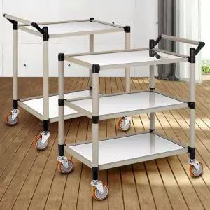 스텐 서빙카트 이동식웨건 주방트롤리 식당음식서빙카 트롤리 왜곤 트레이 이동식수납장 주방카트