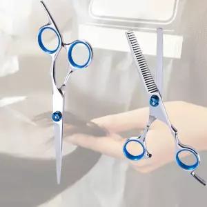 셀프 미용가위 7종 세트 커트 숱 틴닝 앞머리 가정용 숱가위 커트보 애견가위 틴닝가위 가위집