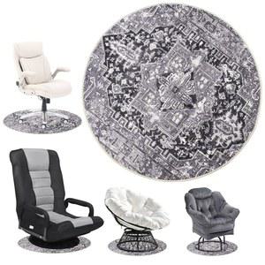 리클라이너 의자 매트, 미끄럼 방지 원형 가구 패드, 원목 바닥용 작은 러그 패드 31.5인치 직경의 로우 파일 헤비 듀티 다목적