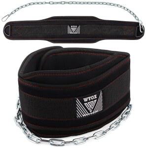 [미국배송] 스쿼트 및 풀업을 위한 WYOX 딥 벨트 크로스핏을 헤비 듀티 스틸 체인 허리 지지대가 있는 U2013 웨이트 피트니스 짐 리프팅 풀업 편안한 근력 운동에 최적화되어 있습니다