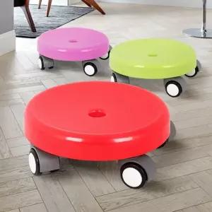 이동의자 동그란 소형보조 낮은바퀴달린 이동식동글이 청소의자 바퀴의자 이동식의자 방걸레의자