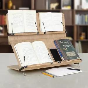 독서대 대형2단 책거치대 독서 필기 받침 받침대 북엔드 책받침대 원목거치대