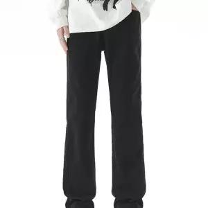 솔저스2 남사친 블랙 캐주얼 빈티지 부츠컷 긴바지 와이드핏 봄가을 청바지 데님팬츠 OPH3