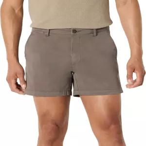 아마존 에센셜 남성 슬림핏 5인치 플랫 프론트 컴포트 스트레치 치노 반바지