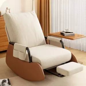 1인 리클라이너 흔들 소파 좌식의자 릴렉스체어 베이지 흔들의자 좌식