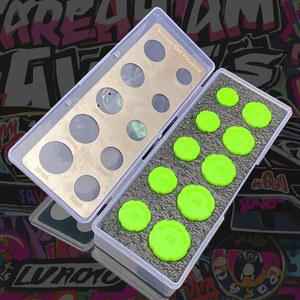 쿠나이시 16 25mm 플라스틱 레이더 센서 커팅 툴 세트 자동차 비닐 랩 필름 주차 커터 원형 컷아웃 템플릿