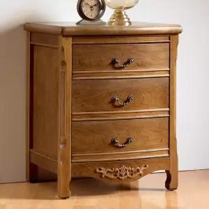 나르본 브라운 원목 엔틱 600 3단 서랍수납장 클래식 엔틱서랍장 3단서랍장 엔틱수납장 3단수납장