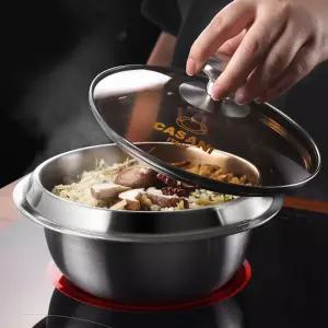 까사니 인덕션겸용 통삼중스텐 가마솥냄비 20cm 주방용품 냄비 가마솥 스텐가마솥 밥솥 돌솥 인덕션가마솥