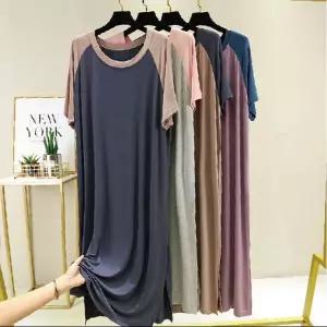 나그랑 모달 반팔 롱원피스 잠옷 홈웨어