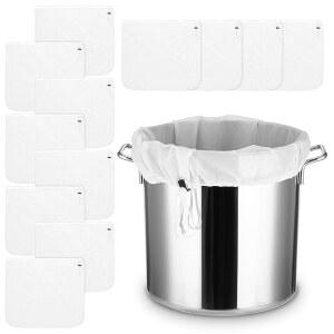 쉔리우 12팩 브루 백, 홈브루잉용 26인치 x 22인치 파인 메쉬 스트레이너 곡물 과일 사이다 와인 맥주용 치즈클로스 재사용 가능한 드로우스트링 스트레인 브루어