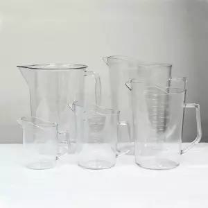 계량눈금 투명 PC 계량컵 17.5x26.5cm 용량 4리터 플라스틱비커 이유식계량컵 라면계량컵 커피계량컵