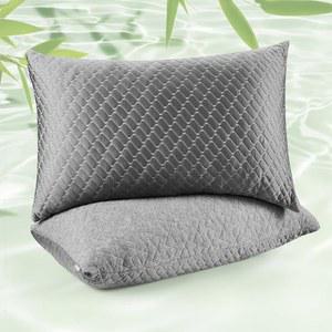 WOLKI 쿨링 스탠다드 베개 세트 메모리 폼 2개, 트윈/풀 사이즈 2팩 조절 가능한 파쇄 폼, 사이드 슬 , 등, 배, 핫 용 (20x26)