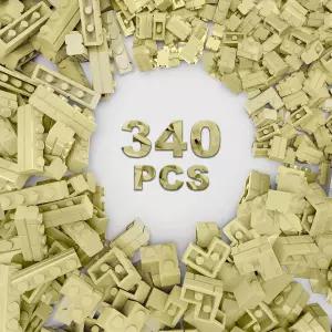 뉴보딩 클래식 빌딩 블록 340개의 메이슨리 프로필 벽돌 벽 주요 브랜드 부품 및 부품과 호환 크리에이티브