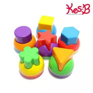 레인보우 모양찾기 어린이 퍼즐 블록 도형인지 놀이중심 유치원