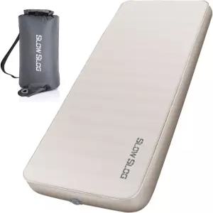 휴대용 전기 에어 펌프가 장착된 자가 팽창 수면 패드 텐트 침대 및 자동차 여행용 4인치 두꺼운 메모리 폼