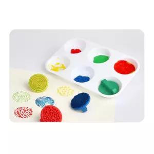 유아 넓고깊은 6구 물감미술놀이 머핀팔레트 오감놀이 그림학습