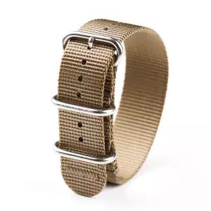 베르투치 B-TYPE 헤비듀티 나일론 나토밴드 22mm 다크 카키X하이폴리쉬