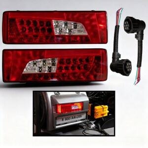 스카니아 LED 후미등용 1개 24V 테일 라이트(7핀 커넥터 플러그 예비 부품 포함)