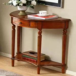 엔틱반달콘솔 테이블 원목 거실 슬림 현관 화장 가구 반원 프로방스 복도 복도장 유럽풍