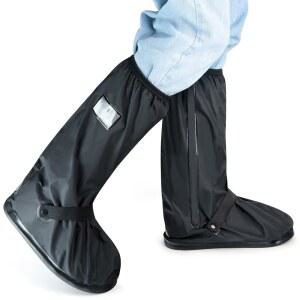눈과 비, 걷기, 하이킹, 오토바이 기어 신발 커버 PVC 소재 재사용 및 접이식 블랙(2XL)을 위한 미끄럼 방지 방수 부츠 IwieIaIrI