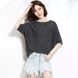 윈터솔져 여사친 블라우스 롱루즈핏 니트셔츠 루즈핏 데일리룩 쿨링 얇은 가오리핏 겉옷 티 하복 보트넥 빅