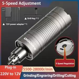 호환  플인 전기 드릴용 마이크로 회전 공구 5500-28000RPM 220V  12V 고출력 연마기 드릴링 타각기