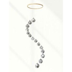 로두두 디스코 볼 이동식 나선형 스피너 볼, 대나무 원, 야외 실내 정원용 36인치 파티오 홈 데코 생일 파티