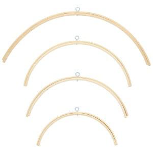 위비디 4 사이즈 이동식 걸이 프레임 반원형 나무 수제 바람 차임 스탠드, 키트, 집 생일 파티 장식 선물용 풍종 조립하기 쉬운, 10.2