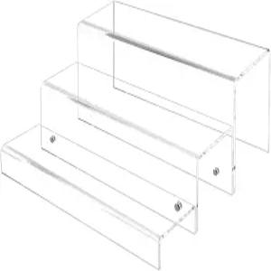 주샤 3단 주류병 바 선반 조리대용 15인치 정리함 투명 아크릴 라이저 디스플레이 피규어 팝스 컵케이크