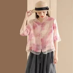 여사친 상의 셔츠 버튼 무지데님 패션 반 나염 자수 모시 패치 칼라 앤티크 원픽5