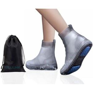 MLUUUHK 방수 신발 커버, 재사용 가능한 야외 사이클링 캠핑 낚시 여행용 미끄럼 방지 부츠