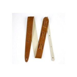 펜더 볼 글러브 가죽 기타 스트랩, 액세서리, 2.5인치, 브라운