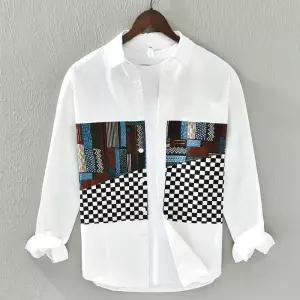 남성 긴팔봄 긴팔 셔츠 아우터패치 아웃도어 캐주얼 루즈핏 심쿵해외구매