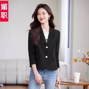 여성자켓 봄가을 긴팔 정장넥 코트 숏 캐주얼 오피스 양복 매치 상의 심쿵해외구매