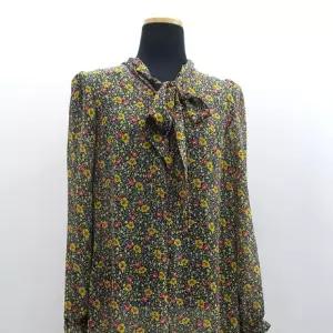 READYPLAN F1165 플라워 잔꽃 여리여리 넥 리본 쉬폰 롱 원피스 R.P