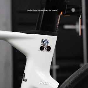 우주비행사 자전거 스티커 프레임 탑 튜브 DIY 방수 MTB 로드 바이크