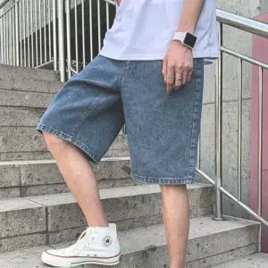 청 남자 INSUM09 워싱진 7부 진 청바지 반바지 팬츠 워싱 와이드