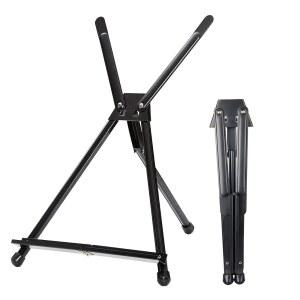 미든 테이블탑 이젤, 페인팅 및 디스플레이용 메탈 이젤 스탠드, 알루미늄 데스크톱 아트 캔버스용 접이식 휴대용 페인트 삼각대 회화, 사진, 책, 표지판