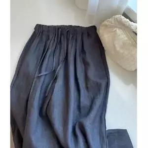 솜브레로스 여자 여름 바지 배기 팬츠 하이웨스트 린넨 컬러 와이드 얇은 슬림 DOS2