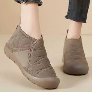여성 퍼안감 기모 패딩부츠 겨울 운동화 방한 슬립온 2색