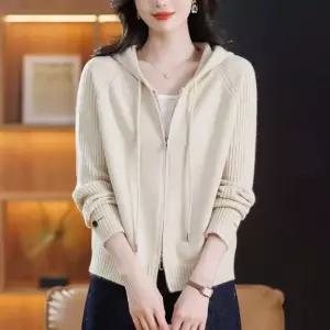 세군다 여자 맨투맨 티셔츠 가을 니트 카디건 후드 슬림핏 집업 캐주얼 DOS3